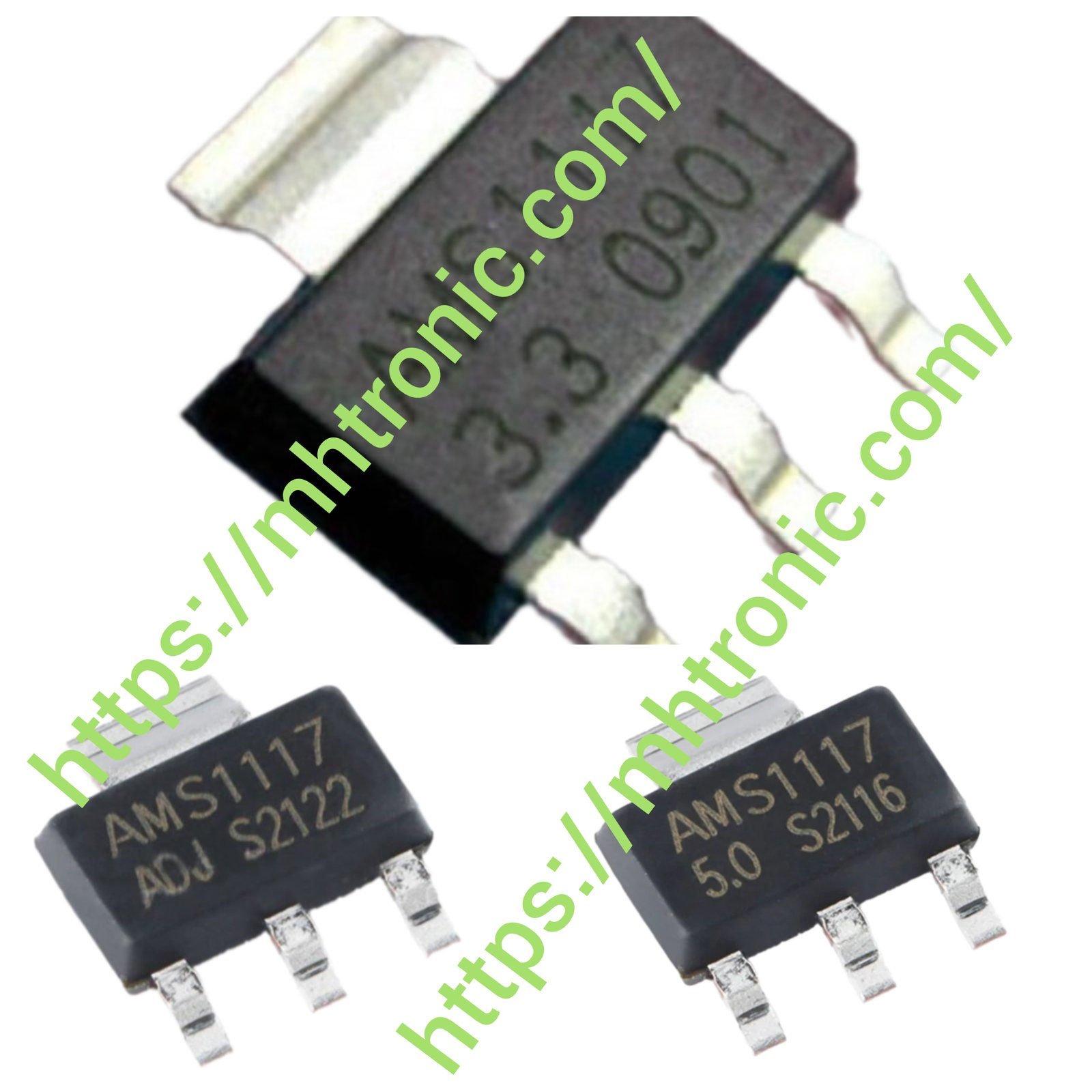 50 Pièces Régulateur De Tension AMS1117-1.5 SOT-223 - Transistor SMD 1.5V | Pour Projets Électroniques