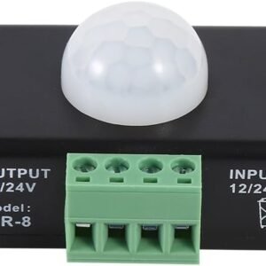 Détecteur de présence temporisé 1 à 10mn - 12/24Vdc - 8A