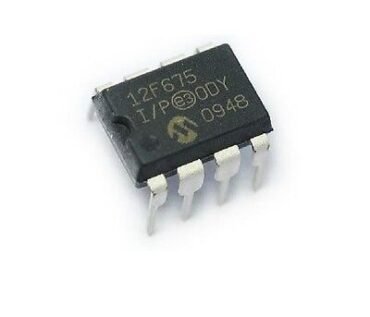 PIC 12F675-I/P Microcontrôleur 8 Bits, 1,75 KB, 20 MHz, DIP-8 - MHTronic