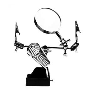 Support de fer à souder robuste de troisième main JM508 avec loupe et pince réglable, 