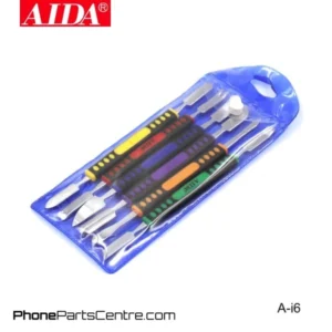 Jeu de lames métalliques double face AIDA AD-i6 6 en 1, pour démonter les boîtiers