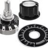 potentiomètres RV24YN20S à film de carbone à tour unique + capuchon de contrôle + plaque d'échelle à cadran numérique