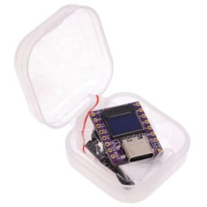 ESP32-C3 Super Mini avec écran OLED intégré, Wi-Fi et Bluetooth, compatible UART, I2C et SPI.