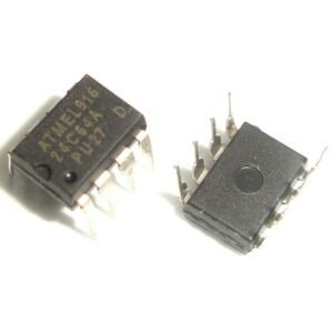 Mémoire EEPROM série AT24C64N - 64 Kbits, Interface I²C, Boîtier DIP-8