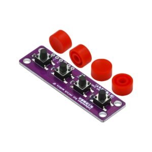 Module à 4 Boutons Tactiles avec Capuchons Silicone, compatible avec Arduino & Raspberry