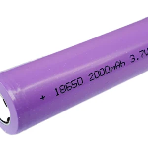 Batterie rechargeable Li-Ion 18650 3,7 V 2000 mAh 7,4 Wh à dessus plat - Cellule au lithium