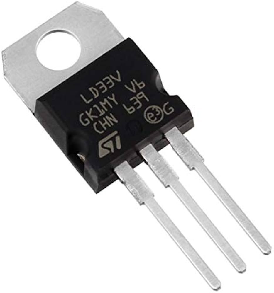 Régulateur de tension LD1117 TO-220 – 3.3V / 5V stabilisateur linéaire compatible Arduino Régulateur de tension LD1117 TO-220 3.3V / 5V pour Arduino et électronique