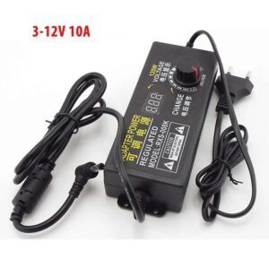 Adaptateur d'alimentation réglable AC/DC tension variable 3V-12V 10A