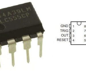 TLC555CP – Timer CMOS / NE555 Compatible (Boîtier DIP-8)