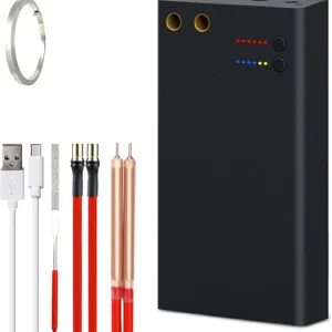Soudeuse par Point Portable 75000mAh rechargeable avec électrodes et câble USB-C.